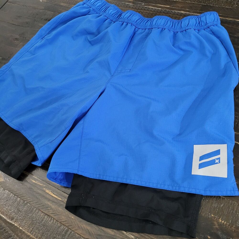 Hurley Men’s Exist Bootcamp Training Shorts Blue Size XL